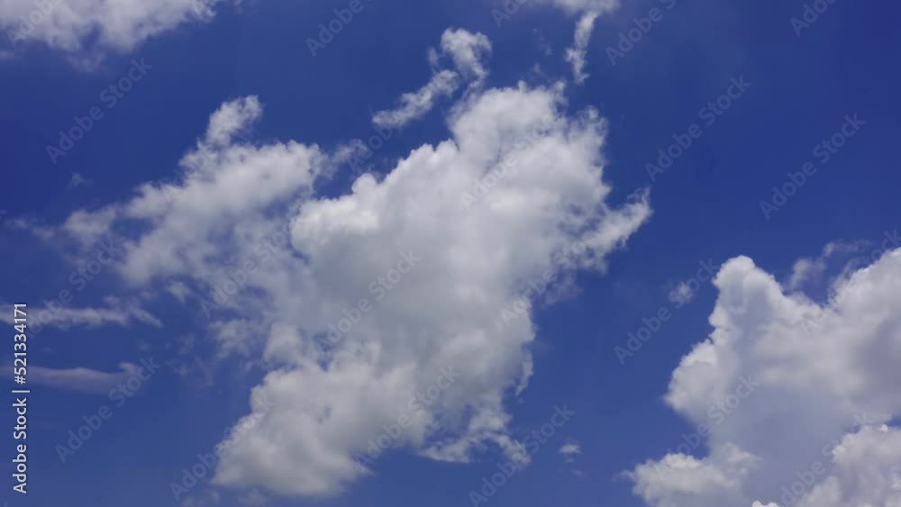 Time lapse, clouds puffy are moving across the blue sky. Ultra HD scenery of cloud in motion. Time lapse, clouds puffy are moving across the blue sky. Ultra HD scenery of cloud in motion.