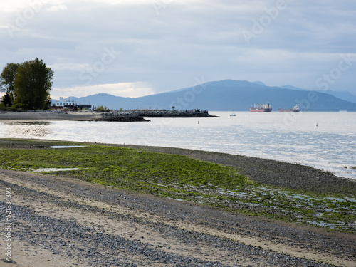Scenic view from Jericho beach in Vancouver BC, Canada photo