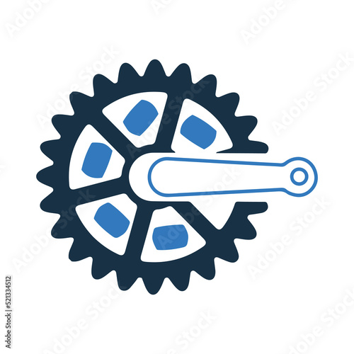 Bike components or cycling parts icon