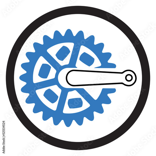 Bike components or cycling parts icon