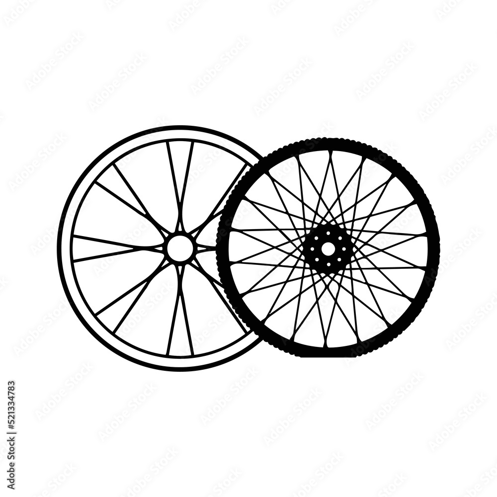 Bicycle rims and spokes icon