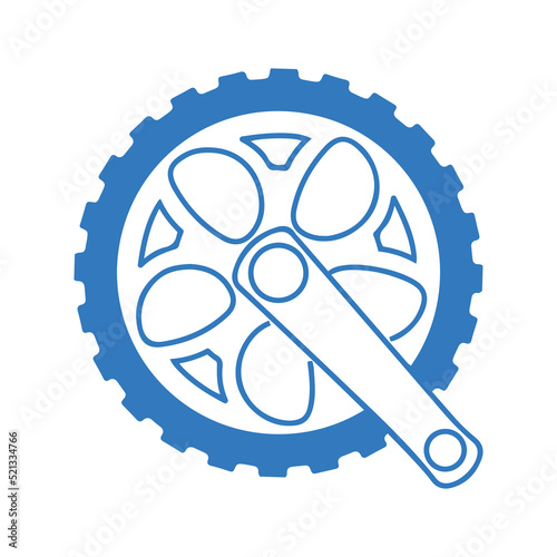 Bike components or cycling parts icon