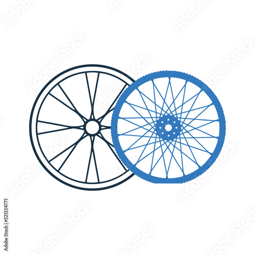 Bicycle rims and spokes icon