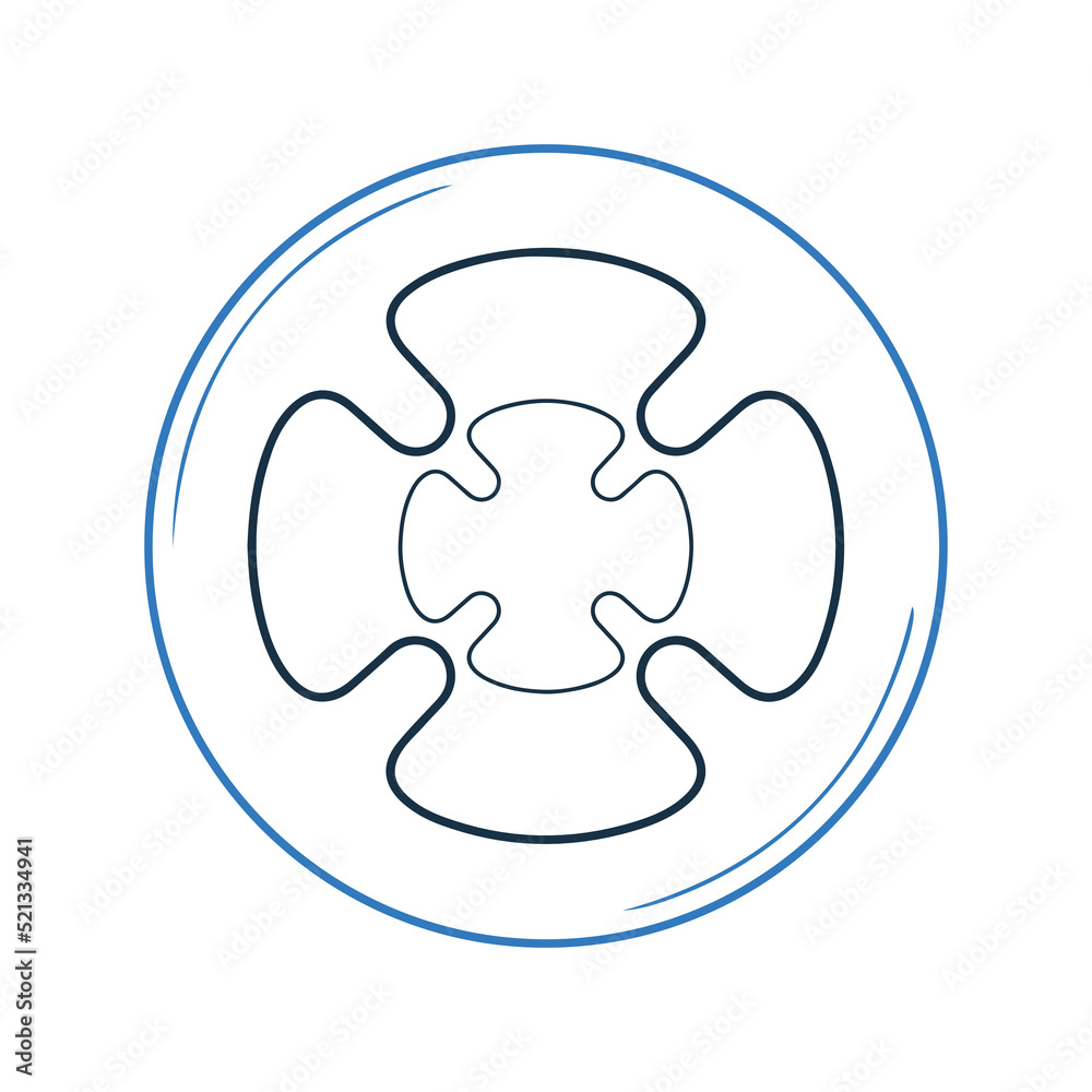 Bike component or cycling guard icon Bike component or cycling guard icon