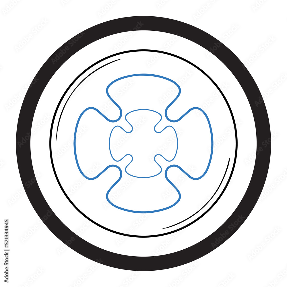 Bike component or cycling guard icon Bike component or cycling guard icon
