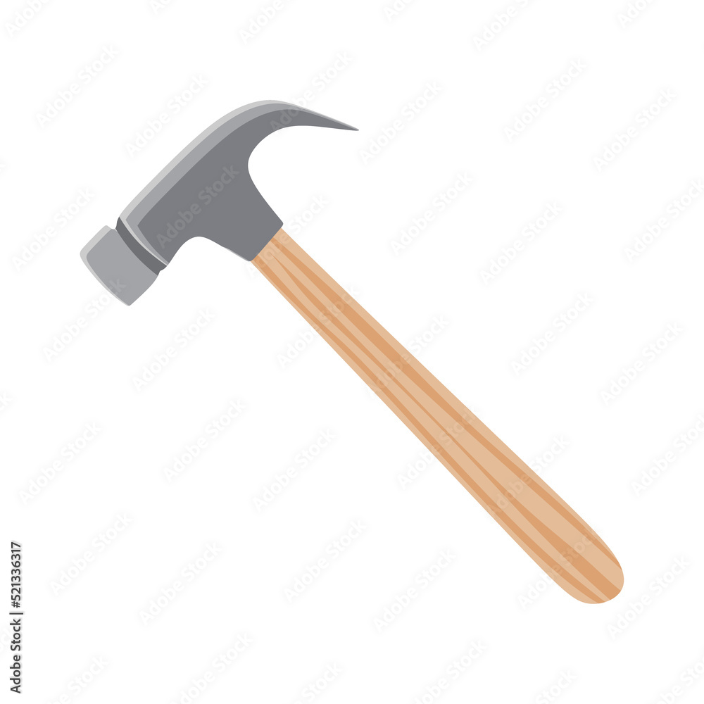 Hammer vector illustration. Hammer tool design isolated on white background Hammer vector illustration. Hammer tool design isolated on white background