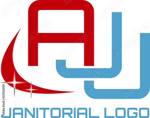 Janitorial service logo design vector