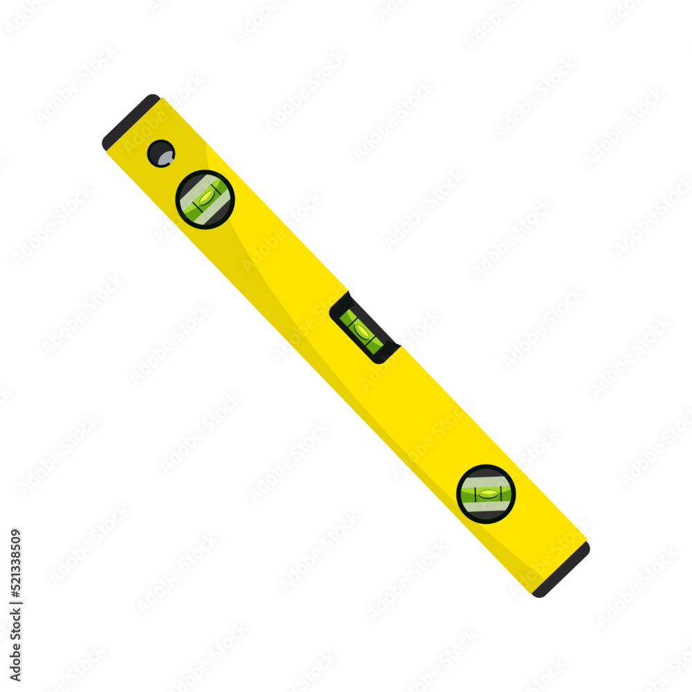 Spirit level vector illustration. Spirit level tool on white background Spirit level vector illustration. Spirit level tool on white background