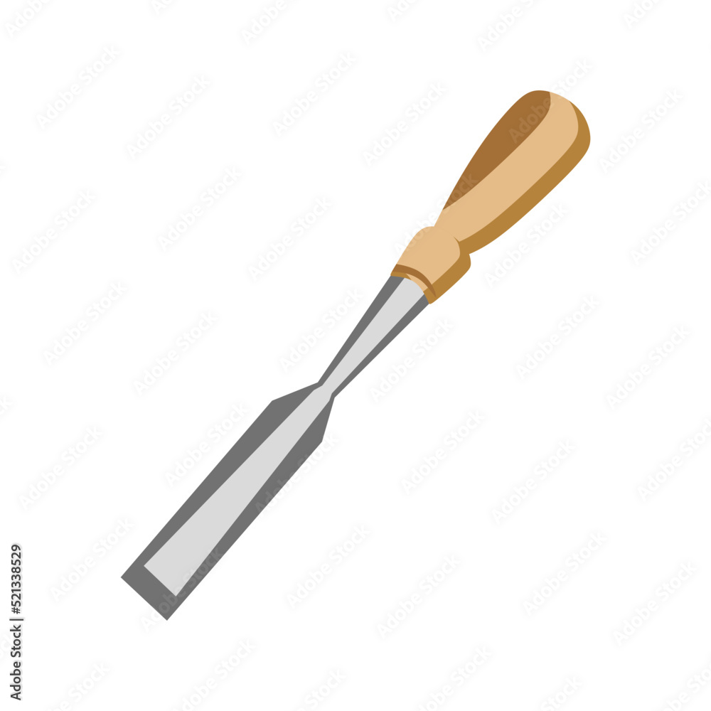 Chisel tool vector illustration. chisel on white background Chisel tool vector illustration. chisel on white background