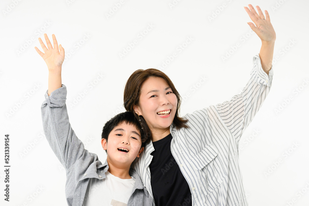 Portrait image of a mother and her son Portrait image of a mother and her son