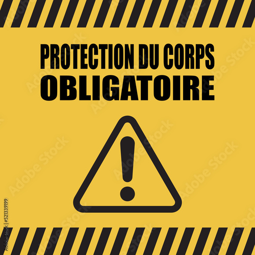 Logo protection du corps obligatoire.