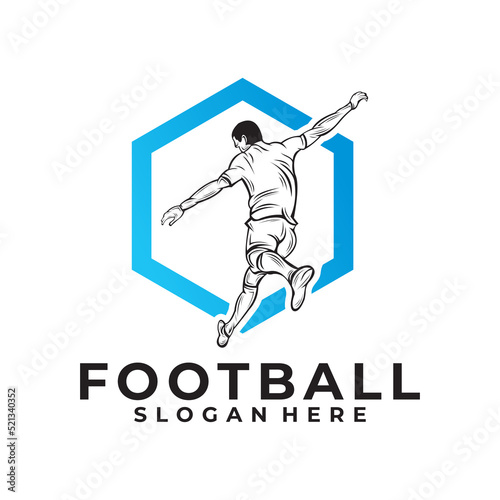 football logo vector design silhouette