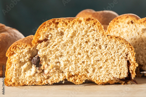 Interior of a piece of Tlacolula's bread photo