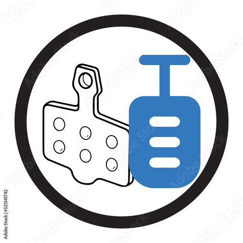 Brakes disc or hydraulic pads icon
