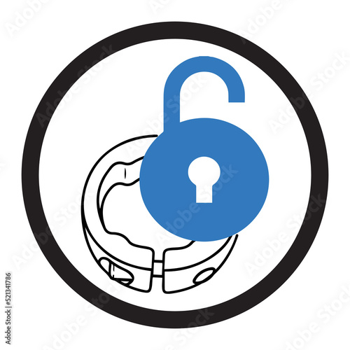 Clamp component or lock icon