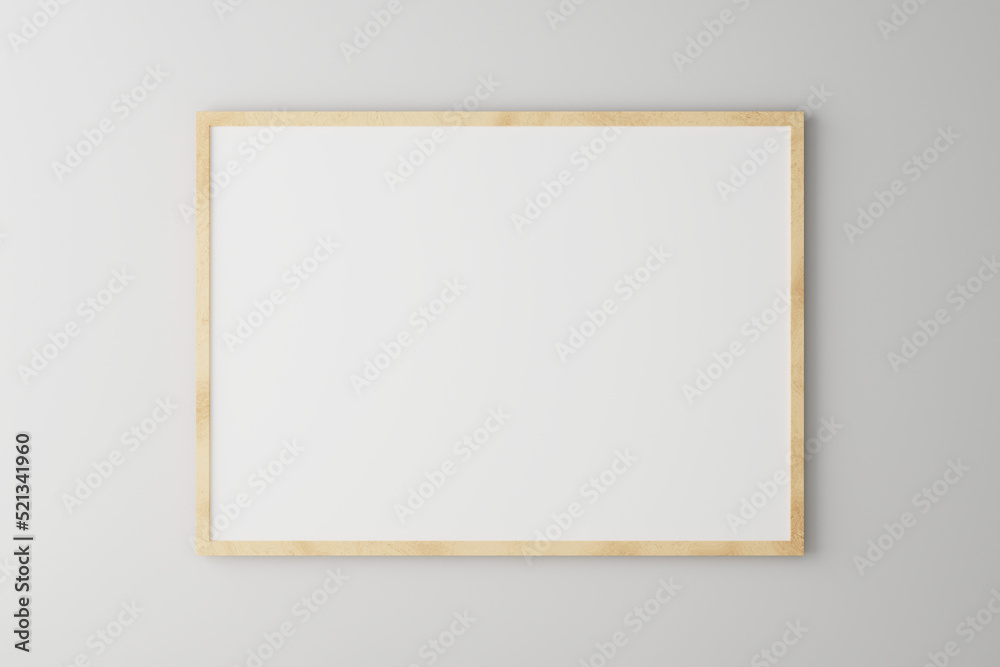 Mockup poster with a horizontal wood frame. A4, A3 sizes. Mockup poster with a horizontal wood frame. A4, A3 sizes.