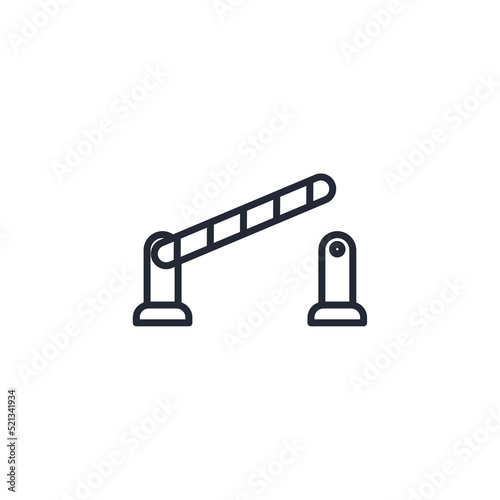 Vector sign of the automatic car barrier symbol is isolated on a white background. automatic car barrier icon color editable. © muhamad
