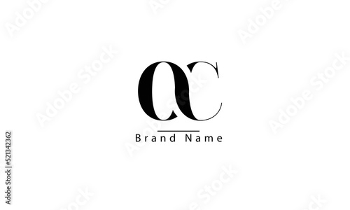 OC CO O C abstract vector logo monogram template