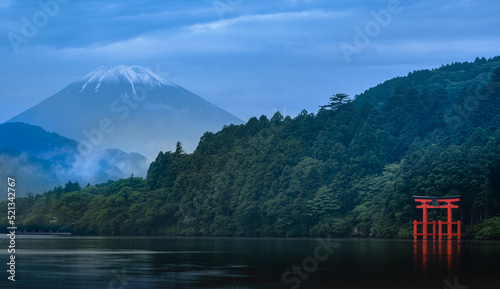 Ashinoko Lake and Mt. Fuji
