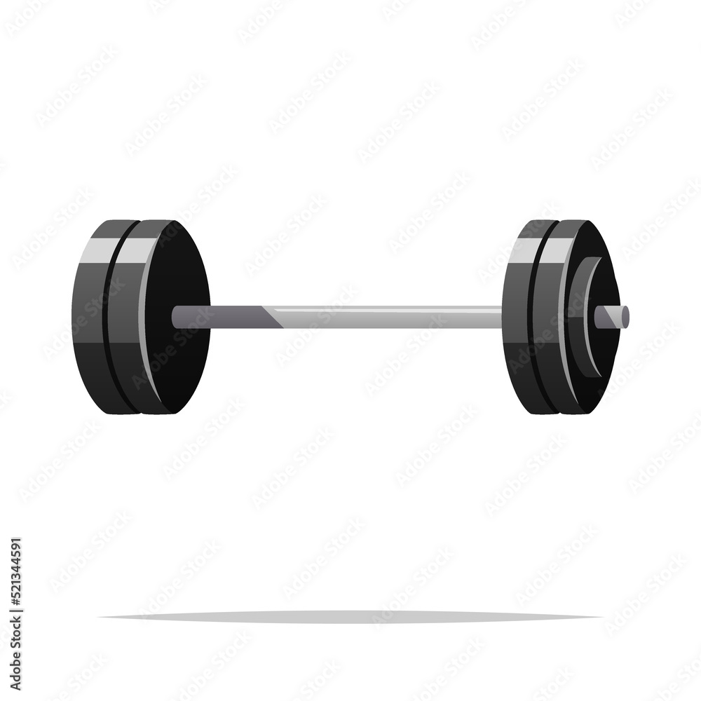 Cartoon barbell vector isolated illustration Cartoon barbell vector isolated illustration