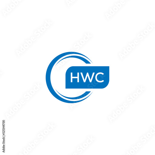 HWC letter design for logo and icon.HWC typography for technology, business and real estate brand.HWC monogram logo.vector illustration. photo