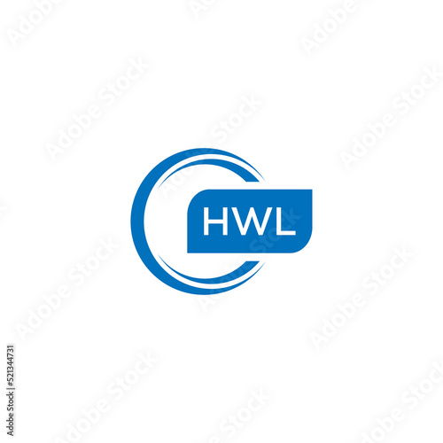 HWL letter design for logo and icon.HWL typography for technology, business and real estate brand.HWL monogram logo.vector illustration. photo