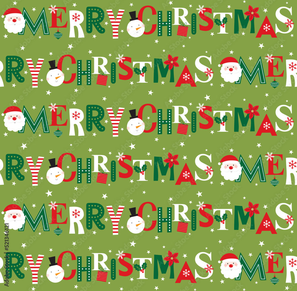 cute christmas seamless pattern design