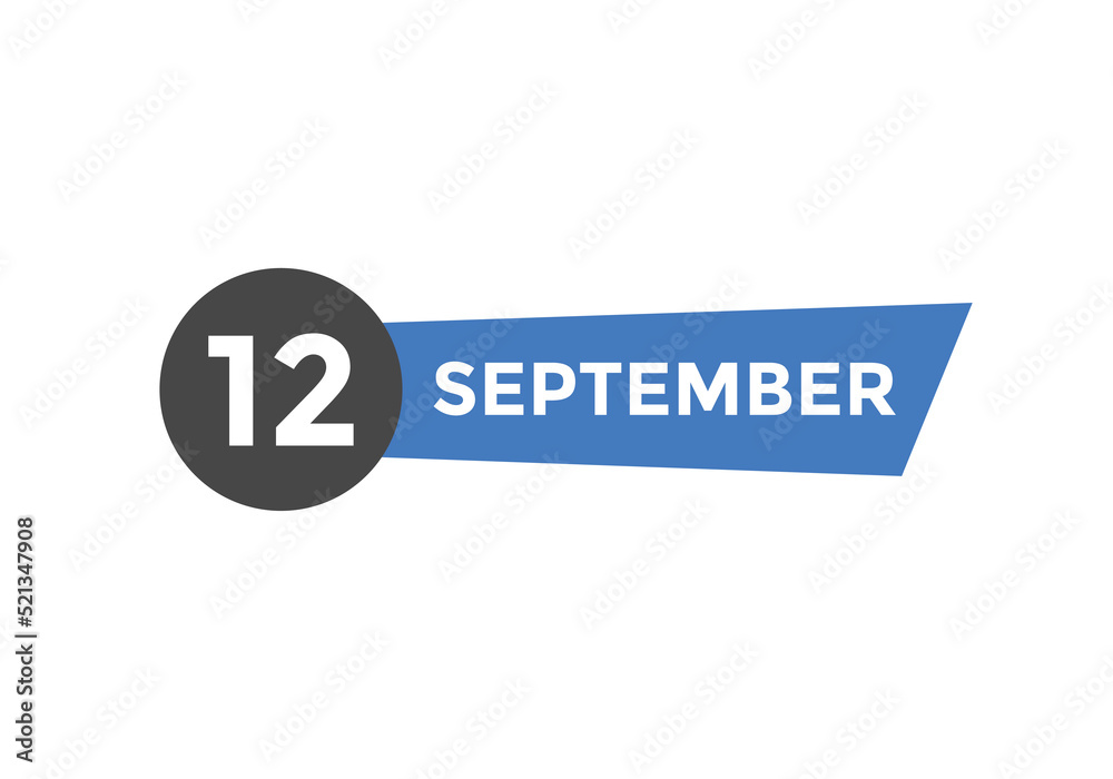 september 12 Calendar icon Design. Calendar Date 12th september. Calendar template
september 12 Calendar icon Design. Calendar Date 12th september. Calendar template