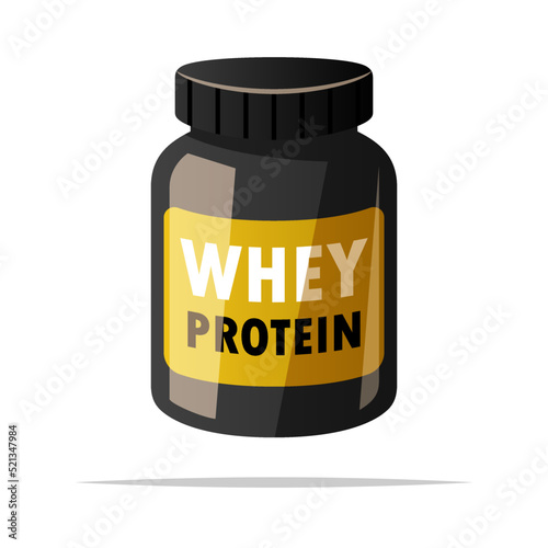 Whey protein vector isolated illustration
