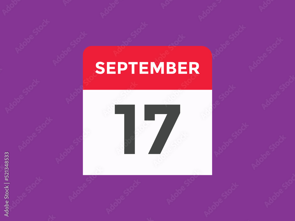 september 17 Calendar icon Design. Calendar Date 17th september. Calendar template
september 17 Calendar icon Design. Calendar Date 17th september. Calendar template