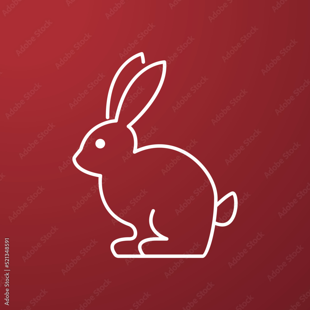 Happy Chinese new year greeting card 2023 with cute rabbit. Animal holidays cartoon character. Rabbit icon vector. Happy Chinese new year greeting card 2023 with cute rabbit. Animal holidays cartoon character. Rabbit icon vector.
