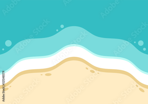 Sea waves and sandy tropical beach, summertime. Beach layer color background.