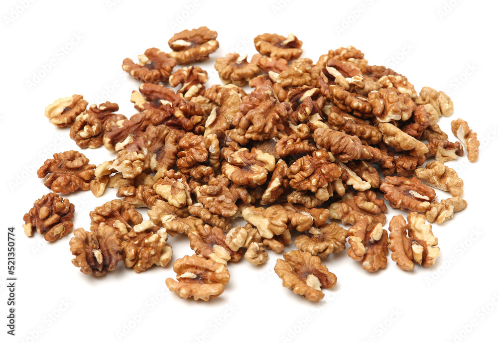 Walnut kernel isolated on white background Walnut kernel isolated on white background