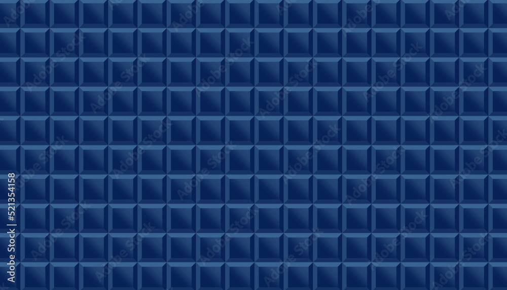 Blue square pixels pattern background. 3D dark blue gradient rectangle wallpaper. Vector illustration. Blue square pixels pattern background. 3D dark blue gradient rectangle wallpaper. Vector illustration.