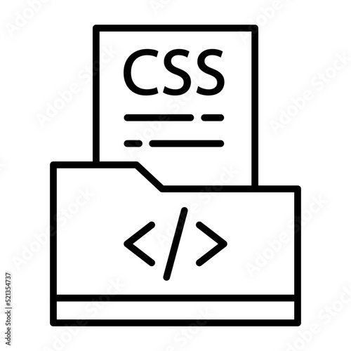 CSS File Line Icon