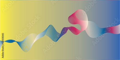Abstract modern colorful wavy lines background .blending gradient colors It used for Web, Mobile Applications, Desktop background, Wallpaper, Business banner, poster. Lines created using blend tool.