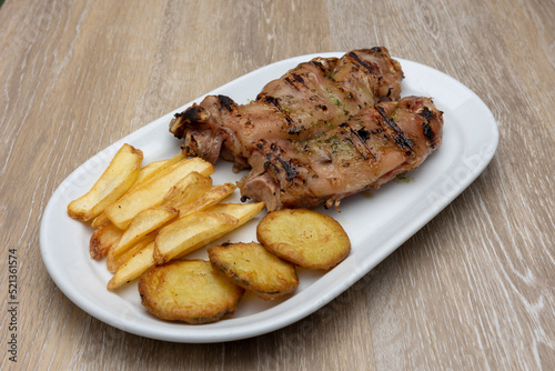 Obraz na płótnie pies de cerdo a la brasa w salonie