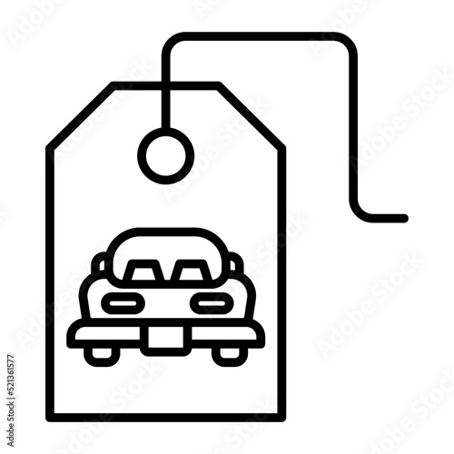 Parking Tag Line Icon