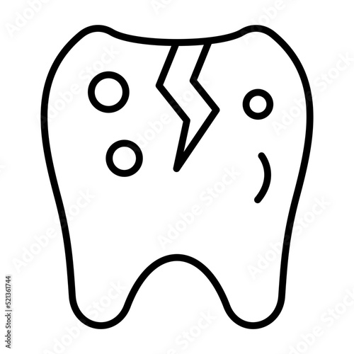 Tooth Problem Line Icon