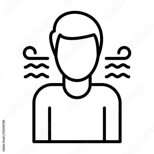 Bad Breath Line Icon