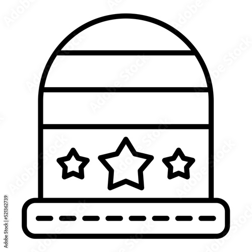 Winter Hat Line Icon