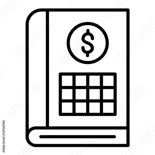 Book Keeping Line Icon