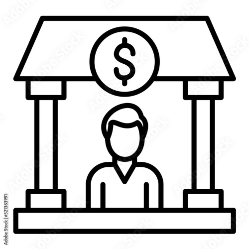 Personal Banking Line Icon