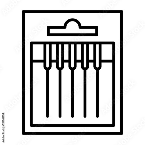Needles Packet Line Icon