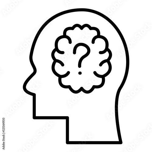 Mental Disorder Line Icon