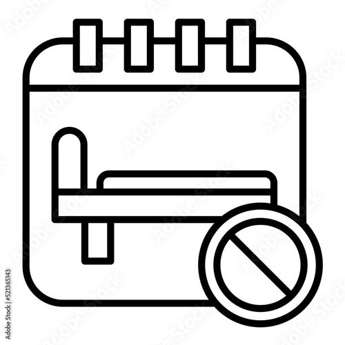 Overbooked Line Icon