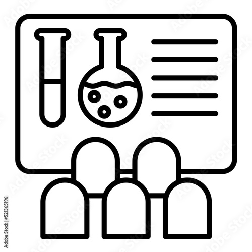 Chemistry Seminar Line Icon