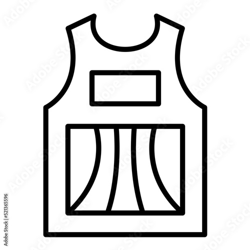 Sleeveless Shirt Line Icon