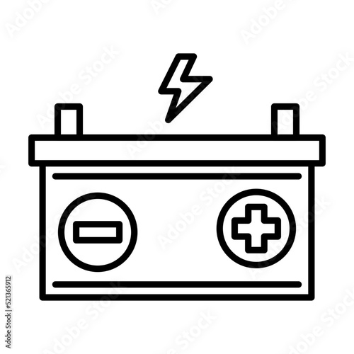 Battery Line Icon
