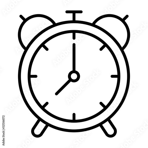 Alarm Clock Line Icon